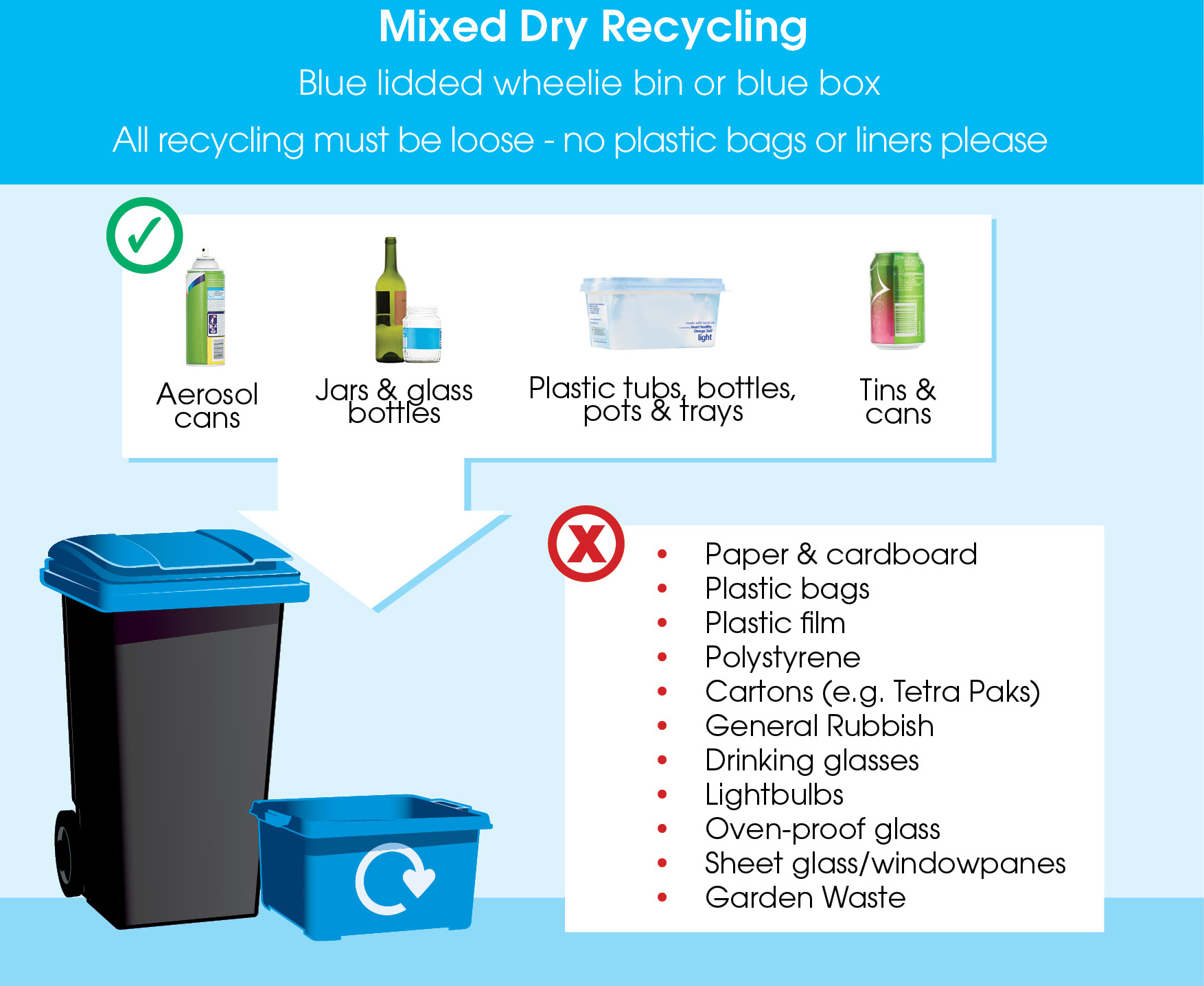 What Goes in my Blue Recycle Cart?