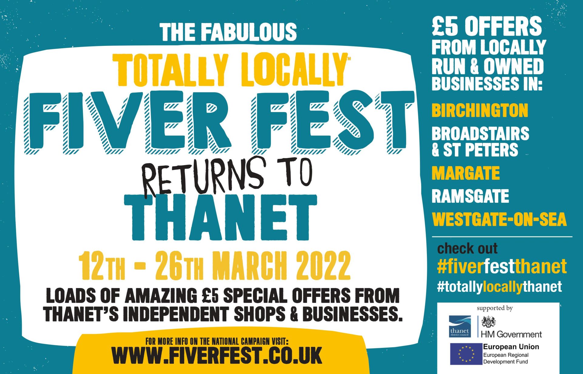 Totally Locally Fiver Fest returns to Thanet: Local businesses share £5 deals for shoppers