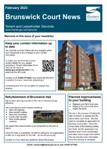 Brunswick Court Newsletter front page